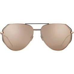 Linda Farrow - 351 C7 Aviator Sunglasses - Rose Gold - Linda Farrow Eyewear - Avvenice