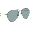 Linda Farrow - 624 C2 Aviator Sunglasses - White Gold - Linda Farrow Eyewear - Avvenice