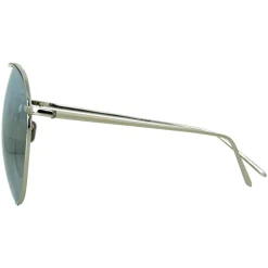 Linda Farrow - 624 C2 Aviator Sunglasses - White Gold - Linda Farrow Eyewear - Avvenice