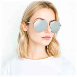 Linda Farrow - 624 C2 Aviator Sunglasses - White Gold - Linda Farrow Eyewear - Avvenice