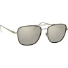 Linda Farrow - 559 C2 Aviator Sunglasses - White Gold & Black - Linda Farrow Eyewear - Avvenice