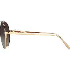 Linda Farrow - 501 C6 Aviator Sunglasses - Rose Gold - Linda Farrow Eyewear - Avvenice