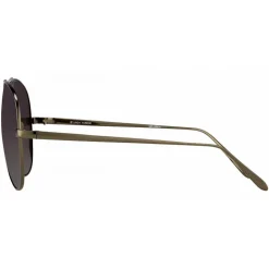 Linda Farrow - 398 C4 Aviator Sunglasses - Matt Yellow Gold - Linda Farrow Eyewear - Kendall Jenner - Alessandra Ambrosio - Avvenice