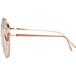 Linda Farrow - 751 C2 Aviator Optical Frames - White Gold - Linda Farrow Eyewear - Avvenice