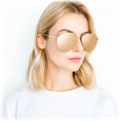 Linda Farrow - 624 C1 Aviator Sunglasses - Yellow Gold - Linda Farrow Eyewear - Avvenice