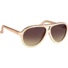 Linda Farrow - 149 C24 Aviator Sunglasses - Pink Snakeskin - Linda Farrow Eyewear - Avvenice