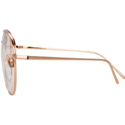 Linda Farrow - 751 C3 Aviator Optical Frames - Rose Gold - Linda Farrow Eyewear - Avvenice