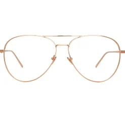 Linda Farrow - 751 C3 Aviator Optical Frames - Rose Gold - Linda Farrow Eyewear - Avvenice