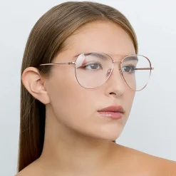 Linda Farrow - 751 C3 Aviator Optical Frames - Rose Gold - Linda Farrow Eyewear - Avvenice