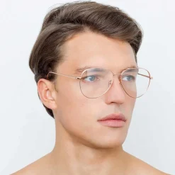 Linda Farrow - 751 C3 Aviator Optical Frames - Rose Gold - Linda Farrow Eyewear - Avvenice