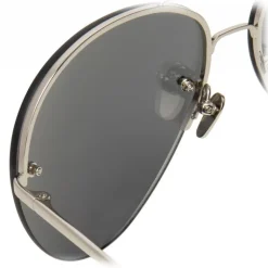 Linda Farrow - 574 C2 Aviator Sunglasses - White Gold - Linda Farrow Eyewear - Avvenice