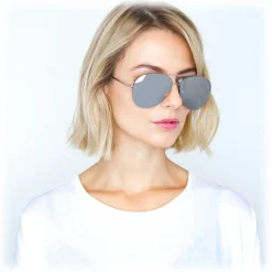 Linda Farrow - 574 C2 Aviator Sunglasses - White Gold - Linda Farrow Eyewear - Avvenice