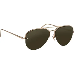 Linda Farrow - 543 C6 Aviator Sunglasses - Rose Gold - Linda Farrow Eyewear - Avvenice