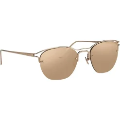Linda Farrow - 538 C3 Browline Sunglasses - Rose Gold - Linda Farrow Eyewear - Avvenice