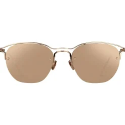 Linda Farrow - 538 C3 Browline Sunglasses - Rose Gold - Linda Farrow Eyewear - Avvenice