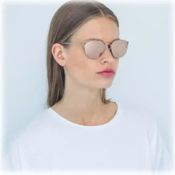 Linda Farrow - 538 C3 Browline Sunglasses - Rose Gold - Linda Farrow Eyewear - Avvenice