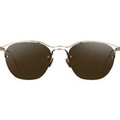 Linda Farrow - 538 C6 Browline Sunglasses - Rose Gold - Linda Farrow Eyewear - Avvenice