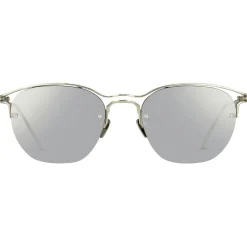Linda Farrow - 538 C2 Browline Sunglasses - White Gold - Linda Farrow Eyewear - Avvenice