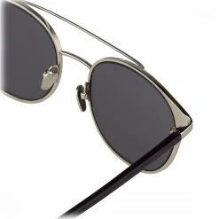 Linda Farrow - 421 C6 Browline Sunglasses - White Gold - Linda Farrow Eyewear - Karlie Kloss - Alessandra Ambrosio - Official - Avvenice