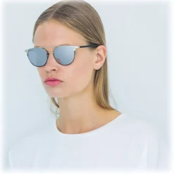 Linda Farrow - 421 C6 Browline Sunglasses - White Gold - Linda Farrow Eyewear - Karlie Kloss - Alessandra Ambrosio - Official - Avvenice