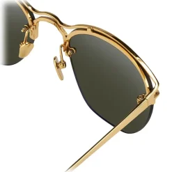 Linda Farrow - 538 C4 Browline Sunglasses - Yellow Gold - Linda Farrow Eyewear - Avvenice