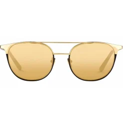 Linda Farrow - 421 C5 Browline Sunglasses - Yellow Gold - Linda Farrow Eyewear - Karlie Kloss - Alessandra Ambrosio - Official - Avvenice