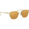 Linda Farrow - 538 C1 Browline Sunglasses - Yellow Gold - Linda Farrow Eyewear - Avvenice