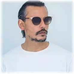 Linda Farrow - 421 C1 Browline Sunglasses - Yellow Gold - Linda Farrow Eyewear - Karlie Kloss - Alessandra Ambrosio - Official - Avvenice