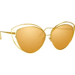 Linda Farrow - 697 C1 Cat Eye Sunglasses - Yellow Gold - Linda Farrow Eyewear - Avvenice