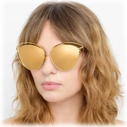 Linda Farrow - 697 C1 Cat Eye Sunglasses - Yellow Gold - Linda Farrow Eyewear - Avvenice