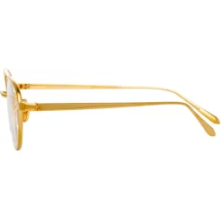 Linda Farrow - 796 C1 Cat Eye Optical Frames - Yellow Gold - Linda Farrow Eyewear - Avvenice