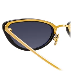 Linda Farrow - 709 C1 Cat Eye Sunglasses - Black - Linda Farrow Eyewear - Gigi Hadid Official - Avvenice