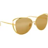 Linda Farrow - 661 C1 Cat Eye Sunglasses - Yellow Gold - Linda Farrow Eyewear - Avvenice