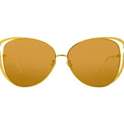 Linda Farrow - 661 C1 Cat Eye Sunglasses - Yellow Gold - Linda Farrow Eyewear - Avvenice
