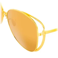 Linda Farrow - 661 C1 Cat Eye Sunglasses - Yellow Gold - Linda Farrow Eyewear - Avvenice