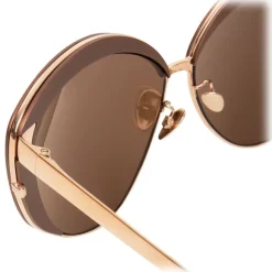 Linda Farrow - 579 C3 Cat Eye Sunglasses - Copper - Linda Farrow Eyewear - Avvenice
