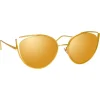Linda Farrow - 668 C1 Cat Eye Sunglasses - Yellow Gold - Linda Farrow Eyewear - Avvenice
