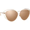 Linda Farrow - 697 C3 Cat Eye Sunglasses - Rose Gold - Linda Farrow Eyewear - Avvenice