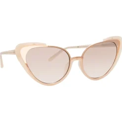 Linda Farrow - 736 C6 Cat Eye Sunglasses - Milky Pink - Linda Farrow Eyewear - Avvenice