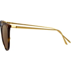 Linda Farrow - 683 C3 Cat Eye Sunglasses - Tortoiseshell - Linda Farrow Eyewear - Avvenice