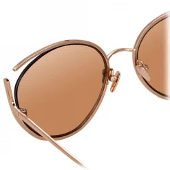 Linda Farrow - 668 C3 Cat Eye Sunglasses - Rose Gold - Linda Farrow Eyewear - Avvenice