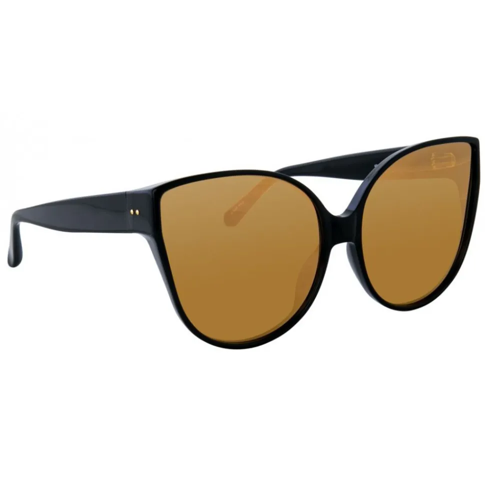 Linda Farrow - 656 C2 Cat Eye Sunglasses - Black - Linda Farrow Eyewear - Avvenice