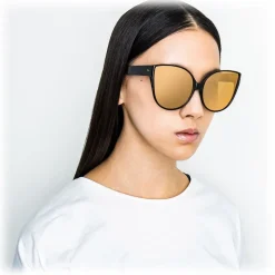 Linda Farrow - 656 C2 Cat Eye Sunglasses - Black - Linda Farrow Eyewear - Avvenice