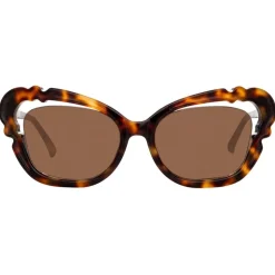 Linda Farrow - 824 C2 Cat Eye Sunglasses - Tortoise - Linda Farrow Eyewear - Avvenice