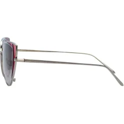 Linda Farrow - 855 C5 Cat Eye Sunglasses - White Gold and Crimson - Linda Farrow Eyewear - Avvenice