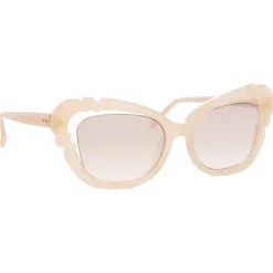 Linda Farrow - 824 C3 Cat Eye Sunglasses - Milky - Linda Farrow Eyewear - Avvenice