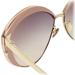 Linda Farrow - 579 C4 Cat Eye Sunglasses - Pink - Linda Farrow Eyewear - Avvenice