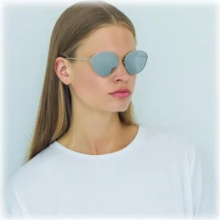 Linda Farrow - 508 C2 Cat Eye Sunglasses - White Gold - Linda Farrow Eyewear - Avvenice