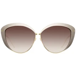 Linda Farrow - 579 C5 Cat Eye Sunglasses - Taupe - Linda Farrow Eyewear - Avvenice