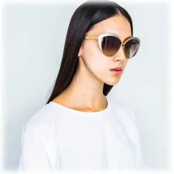 Linda Farrow - 579 C5 Cat Eye Sunglasses - Taupe - Linda Farrow Eyewear - Avvenice